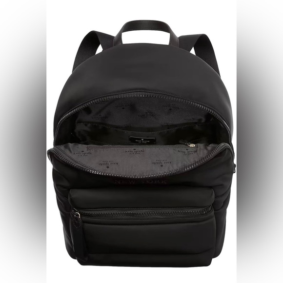 Kate Spade Ella Large Puffy Backpack In Black - Picture 10 of 11